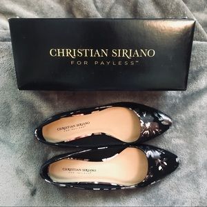 NEW Black and Floral Flats